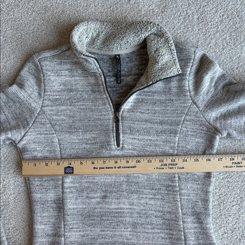 Kuhl Alaska‎ 1/4 Zip Fleece Lined Pullover Gray Cream Outdoors Women’s Small
